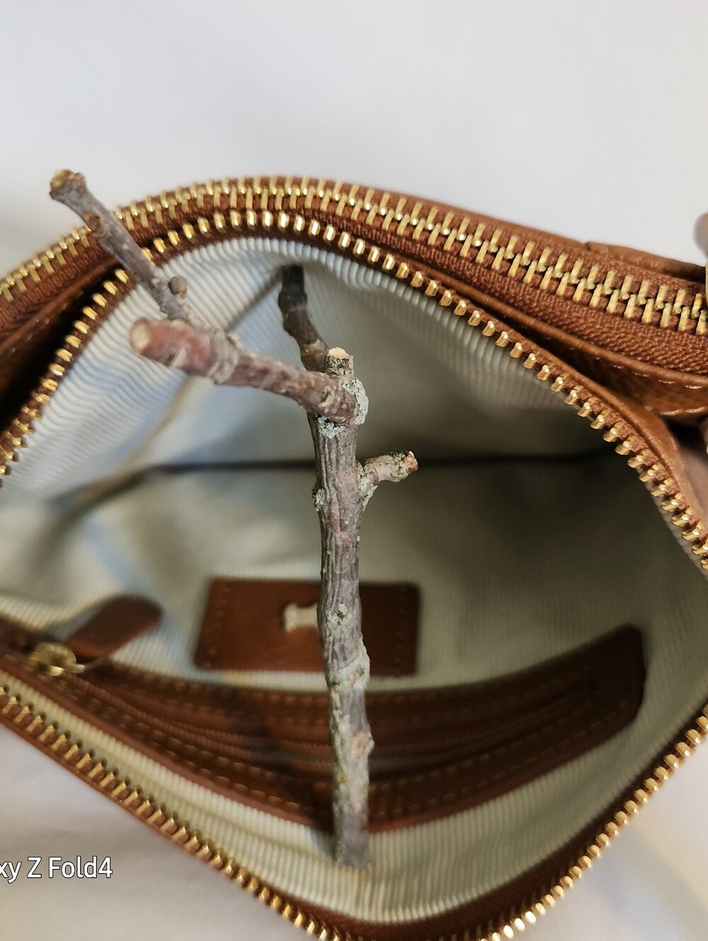 RADLEY LONDON Tan Leather Crossbody Bag with Gold Hardware - Picture 6 of 11
